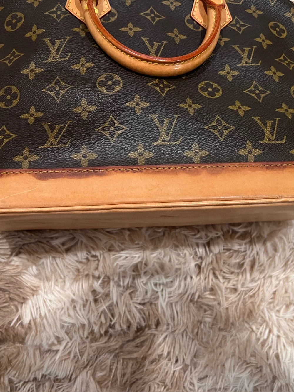 Louis Vuitton Monogram Canvas Satchel with Vachetta Trim